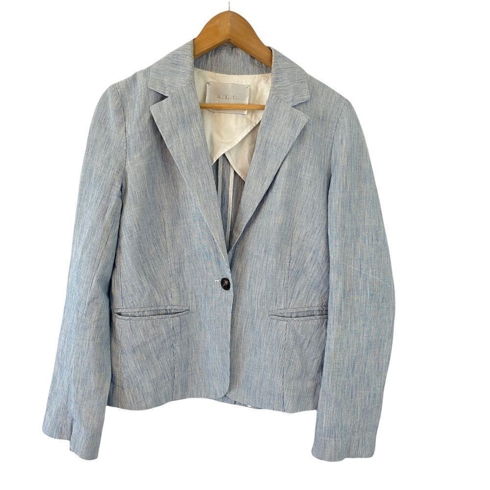 A.L.C. Pinstripe One Button Blazer - Picture 2 of 9